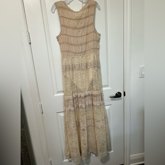 Intimately Free People Sweet Saloon sleeveless maxi bodysuit lace slip dress - Picture 7 of 10